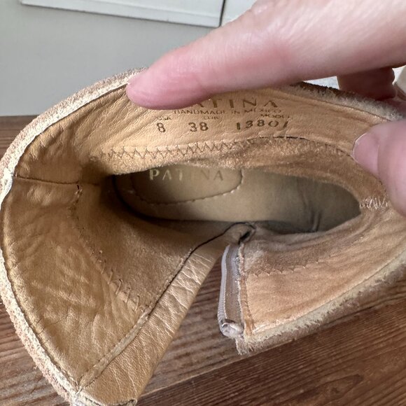 Portland Leather Goods Vera Patina Boots - Taupe - Sz 8 - Picture 8 of 9